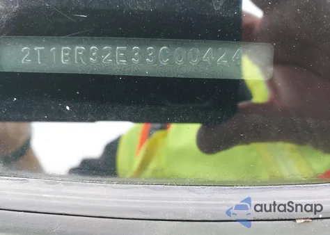 2003 Toyota Corolla Le from USA, damaged, VIN 2T1BR32E33C004241